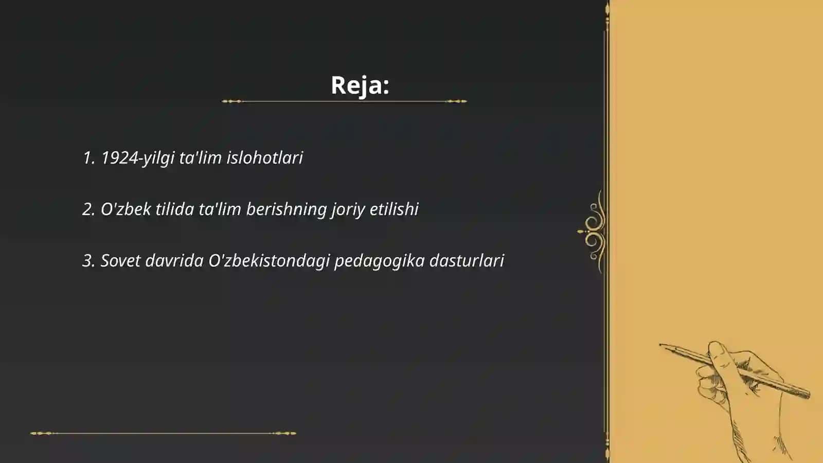 1924-1991 yillarda Oʻzbekistonda taʼlim tizimi va pedagogik tizimlar 2