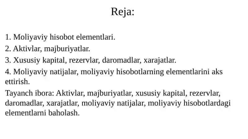 Moliyaviy hisobat elementlarini bashoratlash 2
