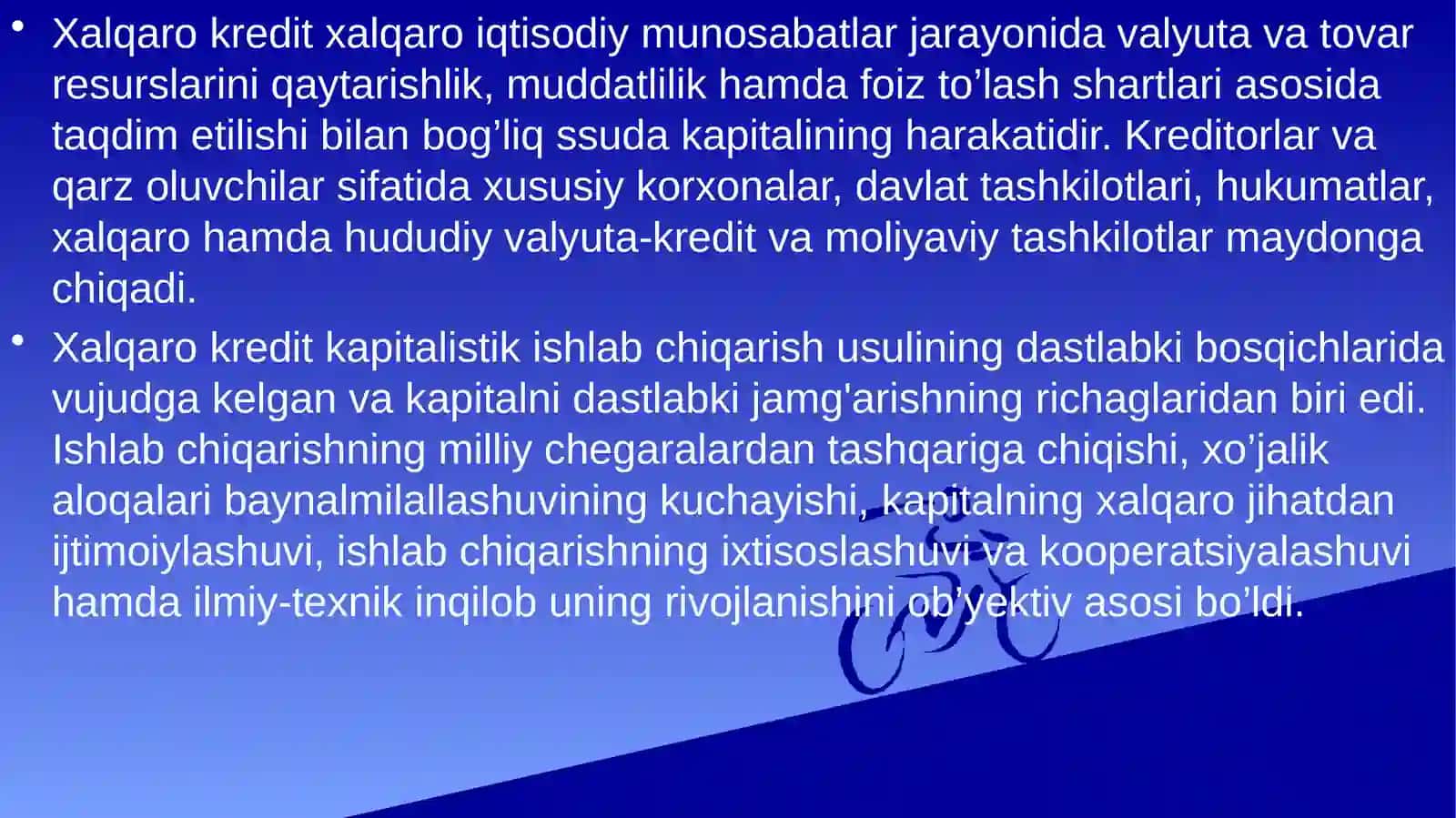 Xalqaro Kredit Munosabatlari Shakillanishi Va Rivojlanish Bosqichlari 2