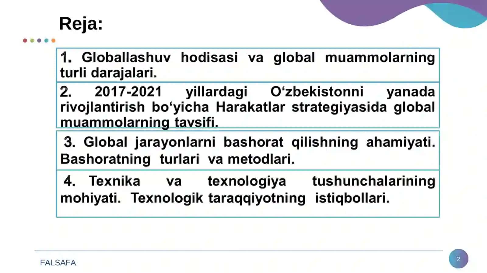 Globallashuv va barqaror taraqqiyotfalsafasi 2
