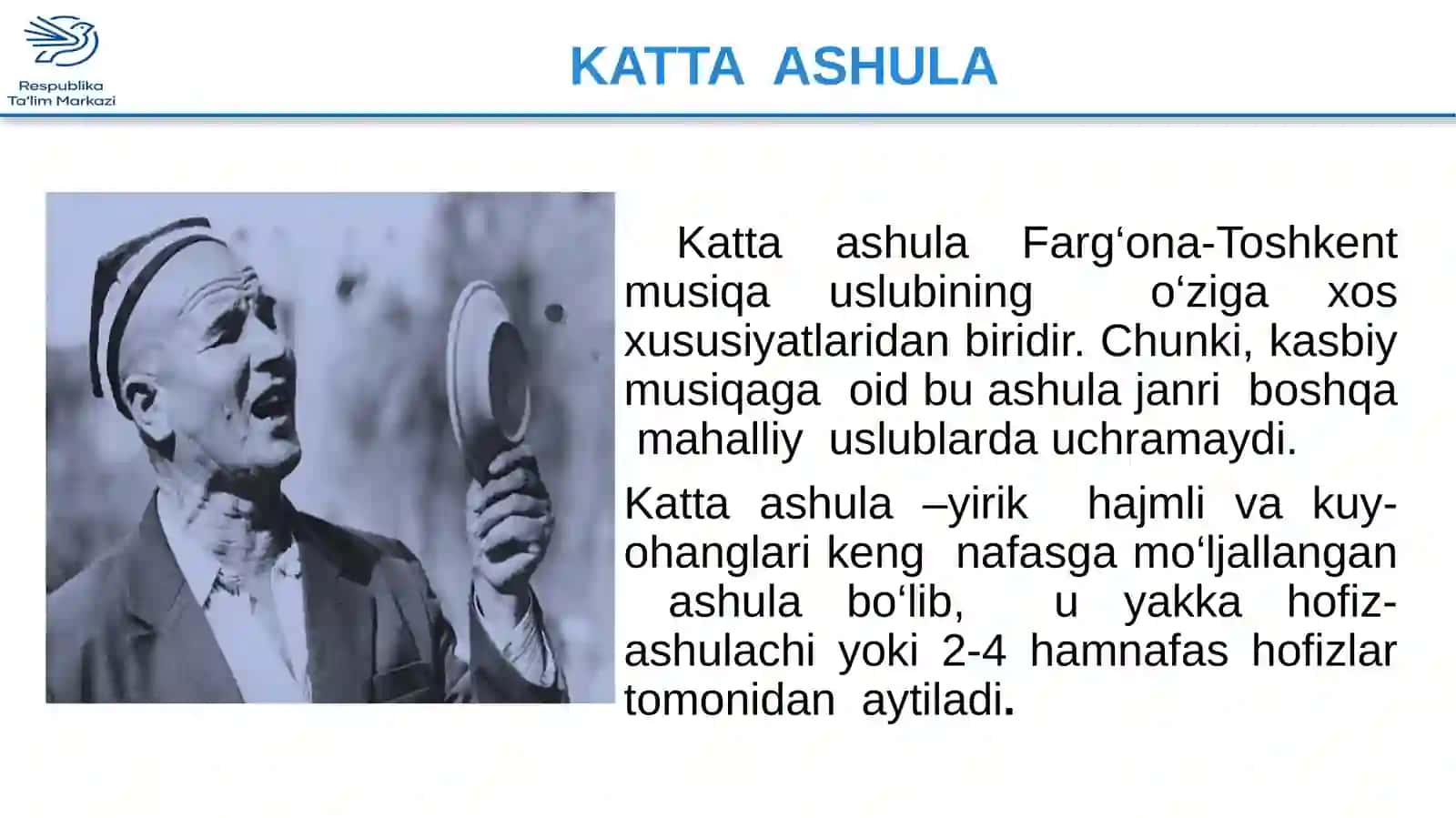 KATTA ASHULA VA YALLACHILIK SAN’ATI 2