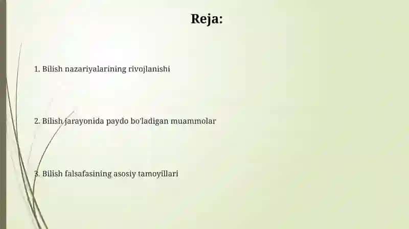Bilish falsafasi haqida 2