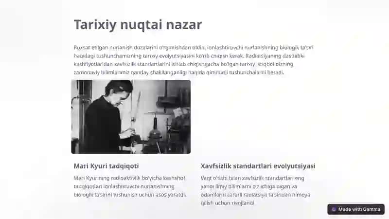 Ionlashtiruvchi nurlanishning biologik ta'siri 2