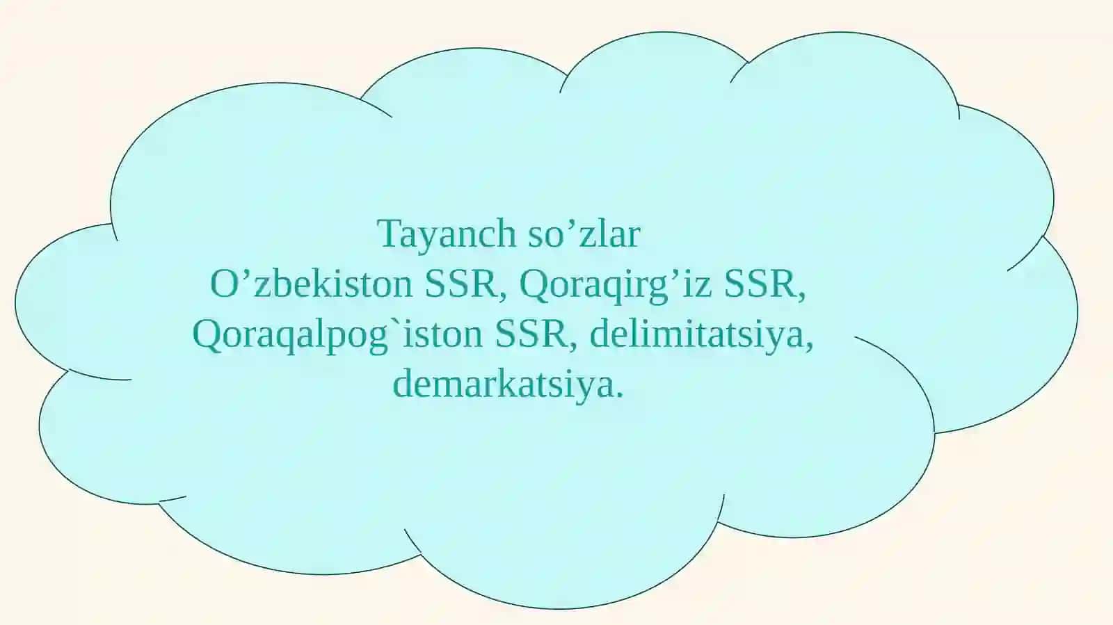 Sovet davrida O’zbekiston, Qozog’iston va Tojikiston chegarasining o’zgarishlari 2