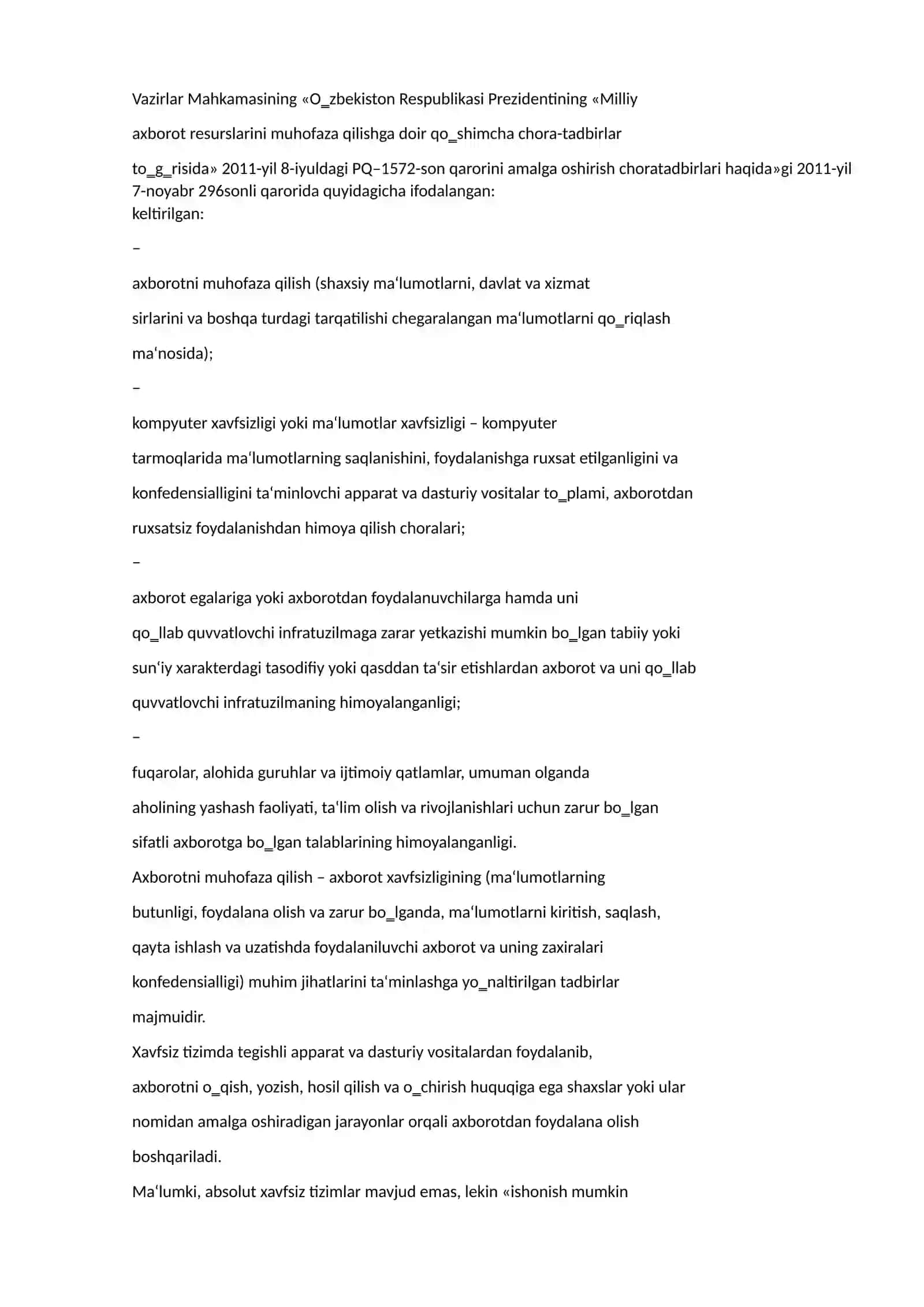 Axborot xavfsizligi asoslari 2