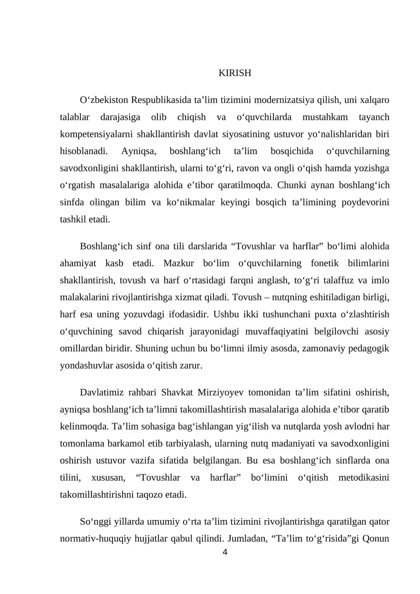 BOSHLANG‘ICH SINFDA “TOVUSHLAR VA HARFLAR” BO‘LIMINI O‘RGANISH 2