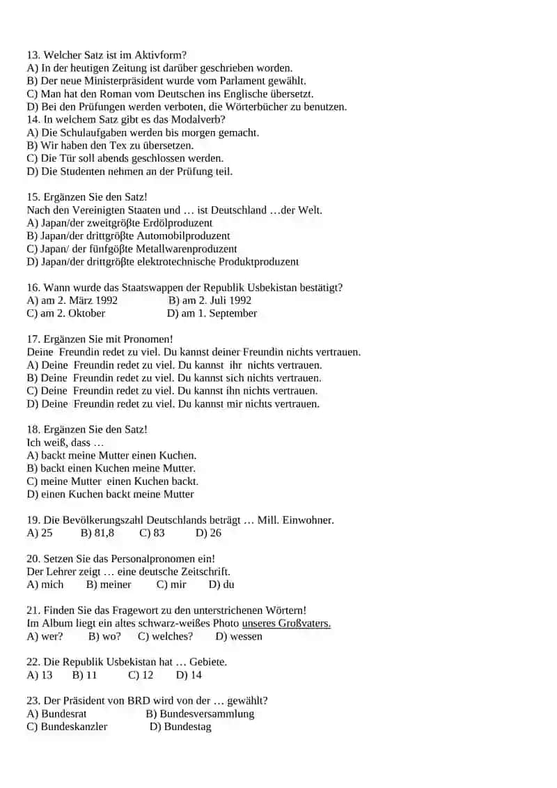НЕМИС ТИЛИ Themen Die Klasse 9 III вариант 2