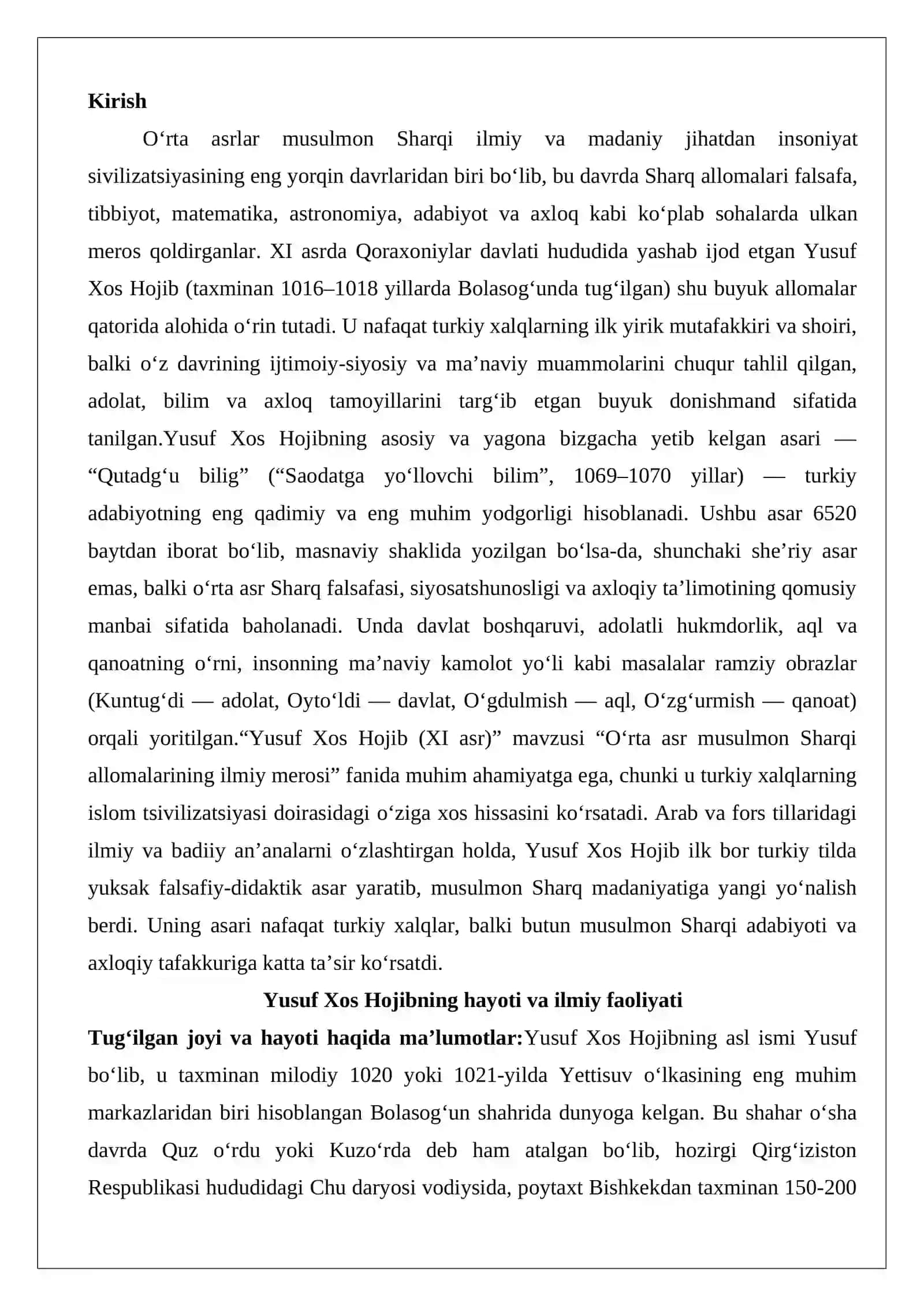 Yusuf Xos Hojib (XI asr) 2