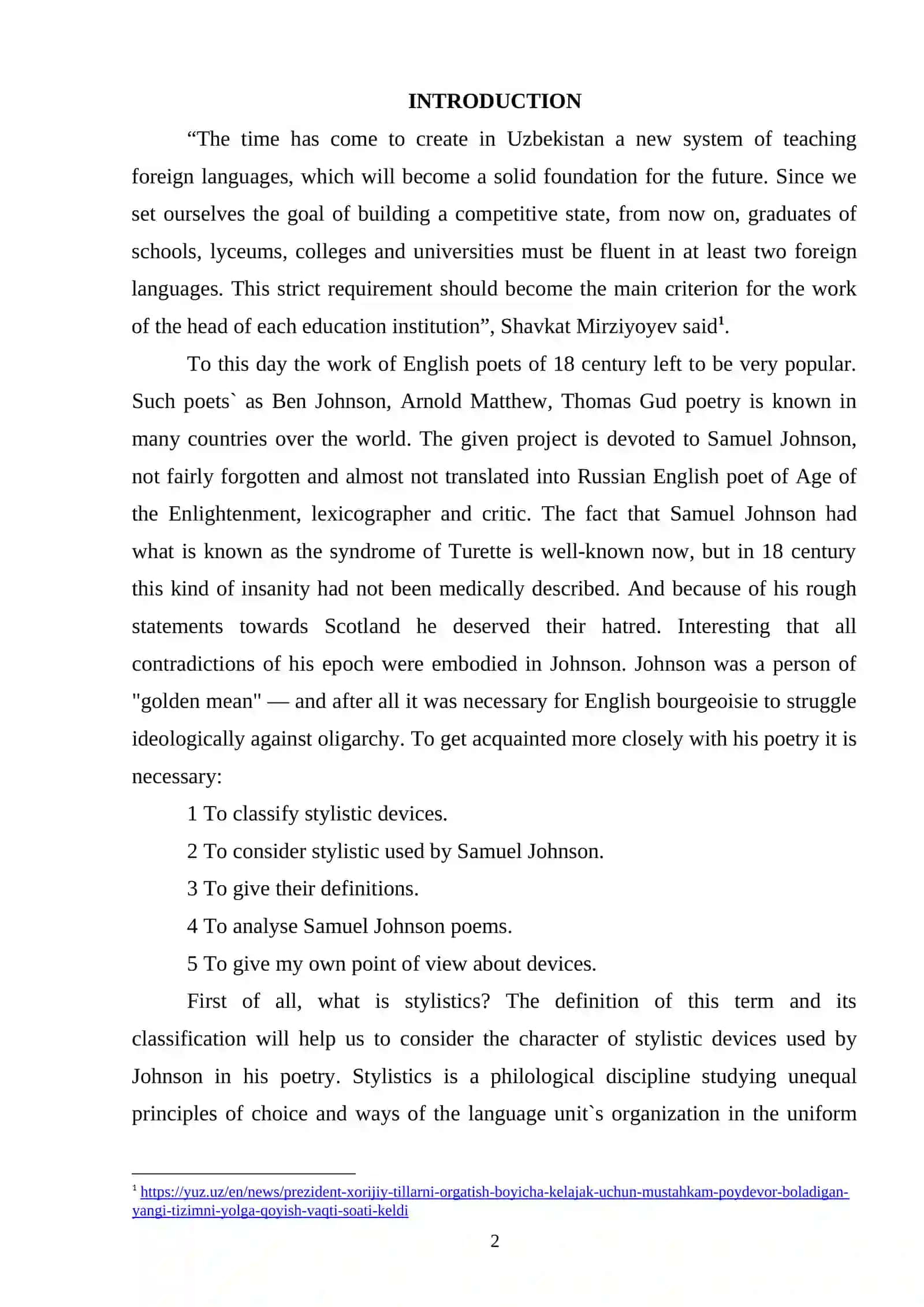 Specific Stylistic Aspects of Poetic Style 2