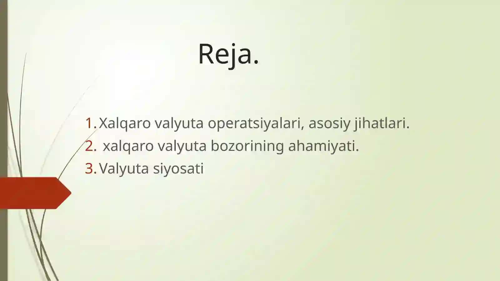 Xalqaro valyuta operatsiyalari 2