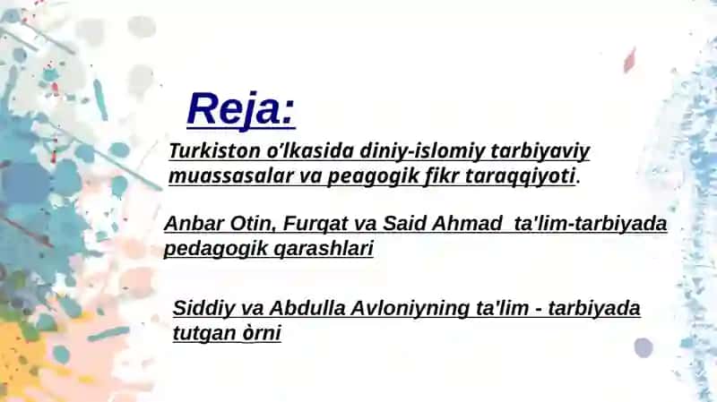 Turkiston o’lkasida diniy-islomiy tarbiyaviy muassasalar va peagogik fikr taraqqiyoti 2
