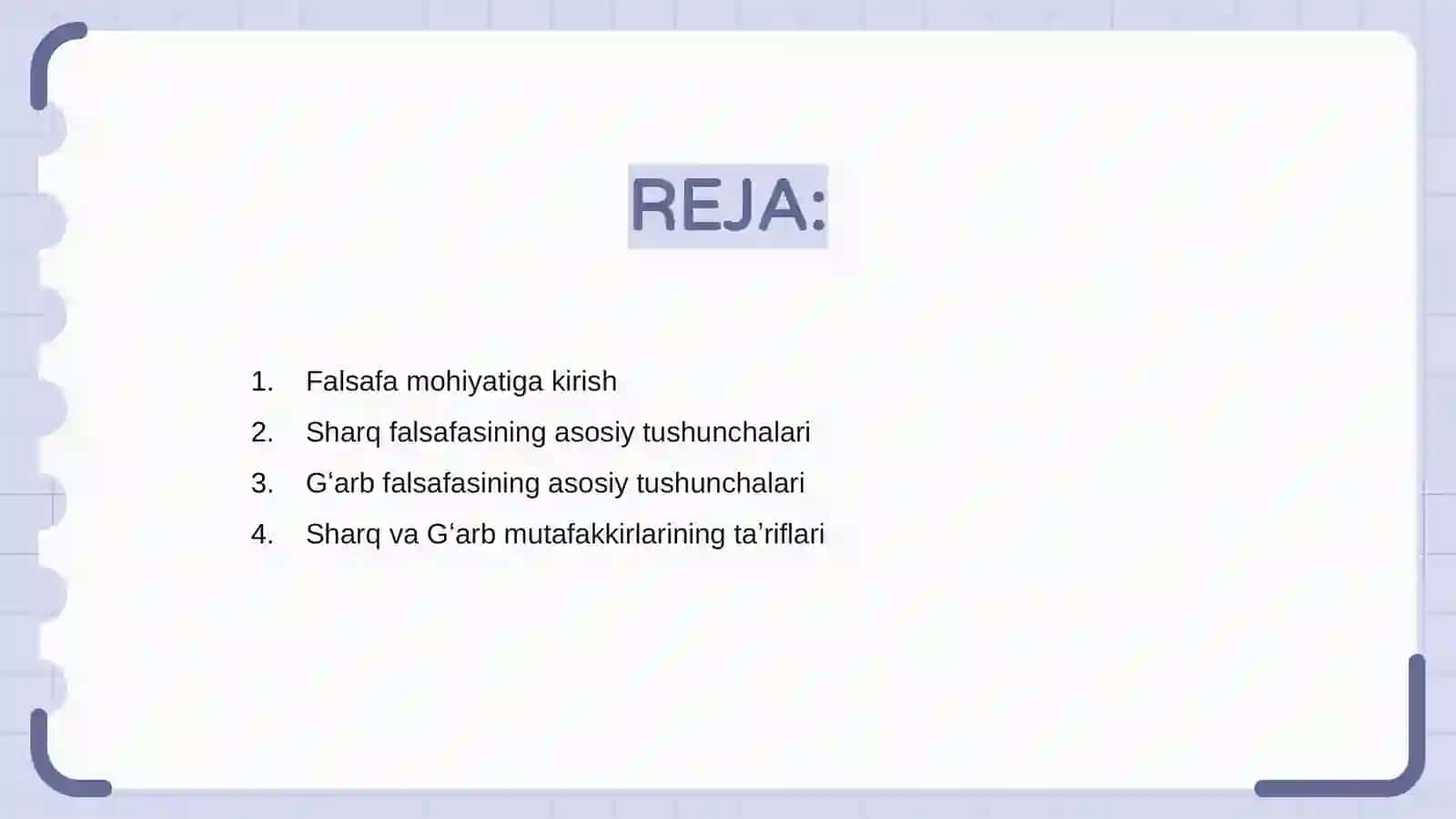 Falsafa mohiyatiga oid Sharq va Gʻarb mutafakkirlarini taʼriflarini tasniflash 2