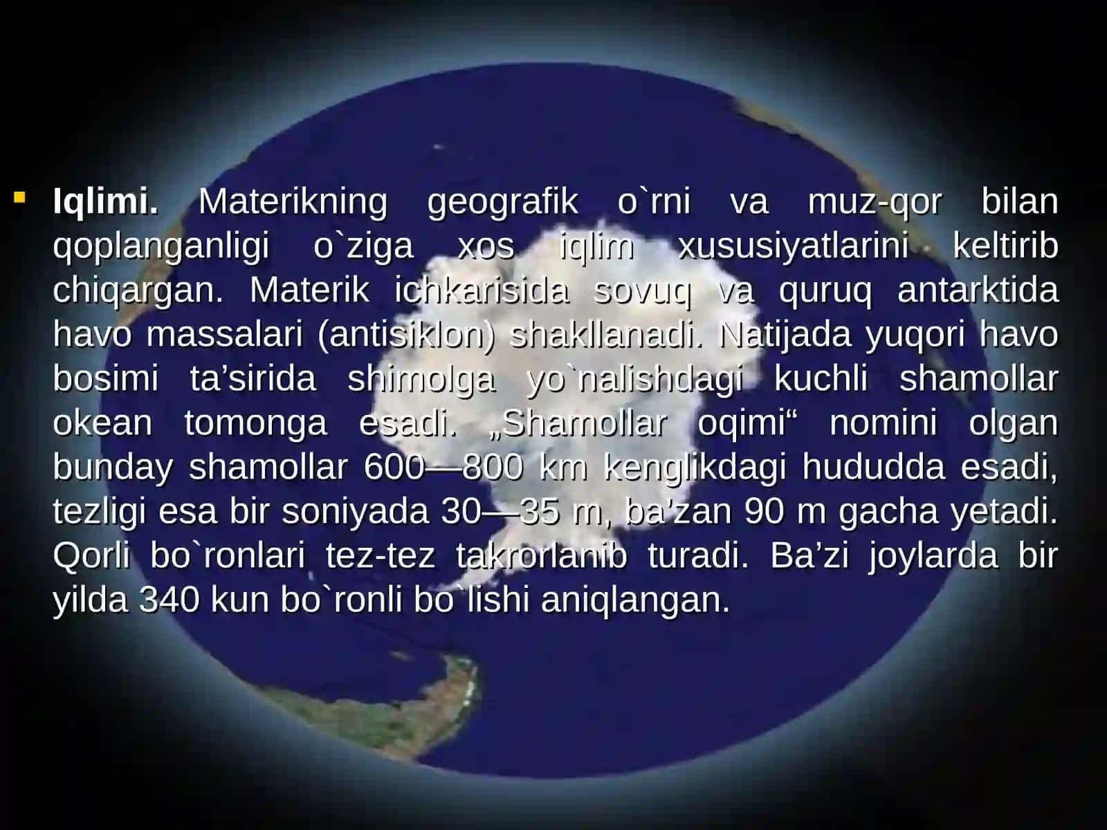 Antarktida materigining iqlimi, organik dunyosi 2