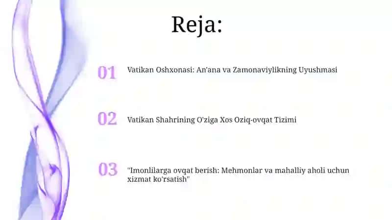 Vatikan davlatining oziq ovqat muommosi 2