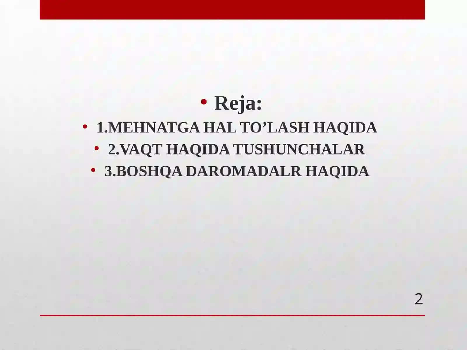 MEHNATGA HAQ TO‘LASH TARZIDAGI DAROMADLARNI SOLIQGA TORTISH 2