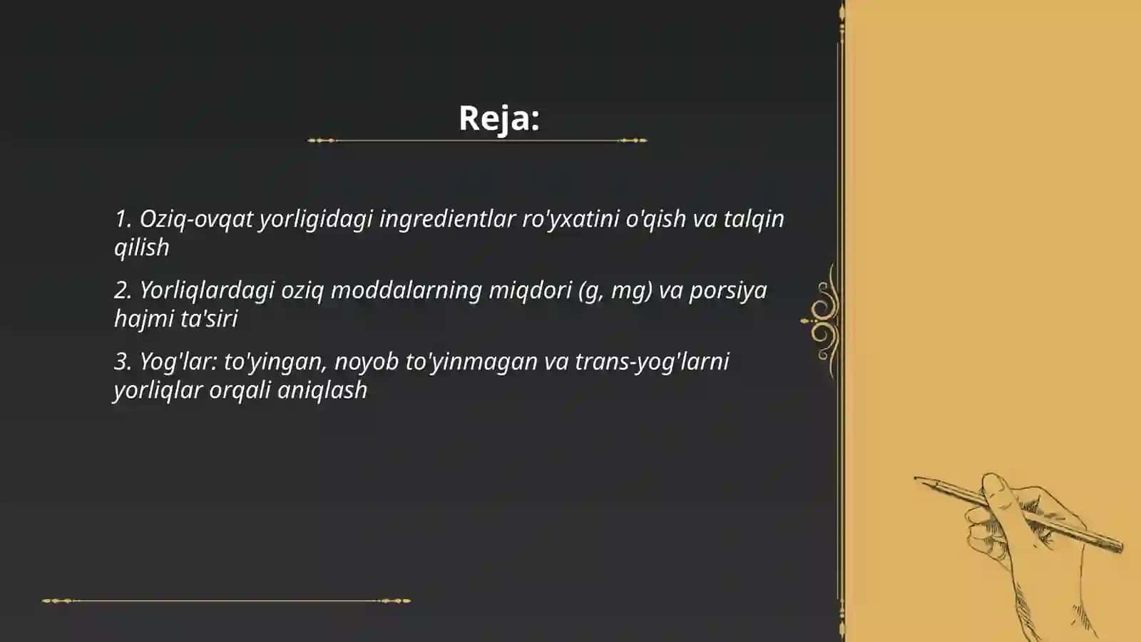 Oziq ovqat mahsulotlari 2