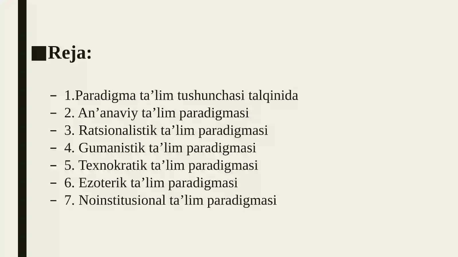 Ta’lim paradigmalari 2