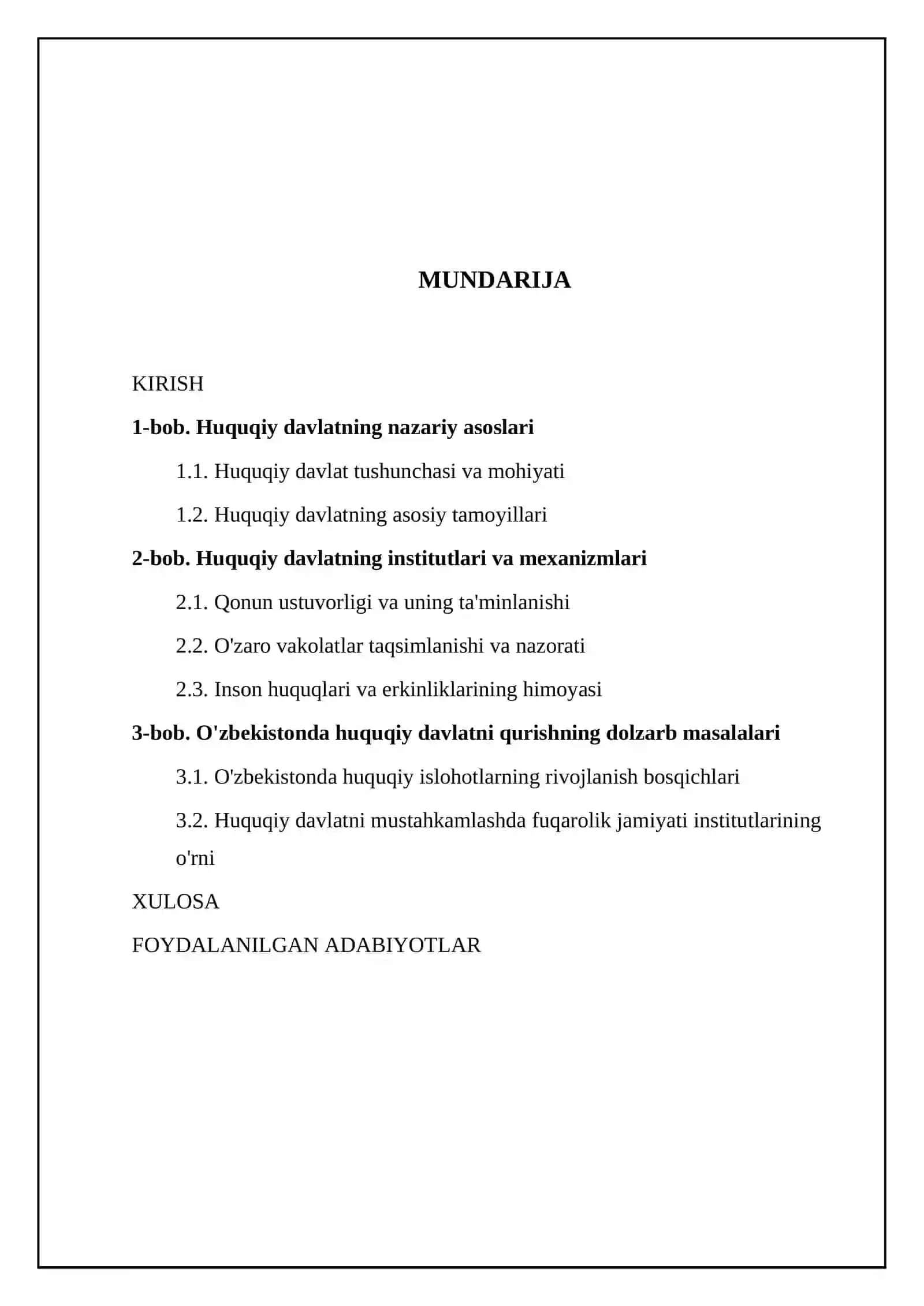 Xuquqiy davlat modeli 2