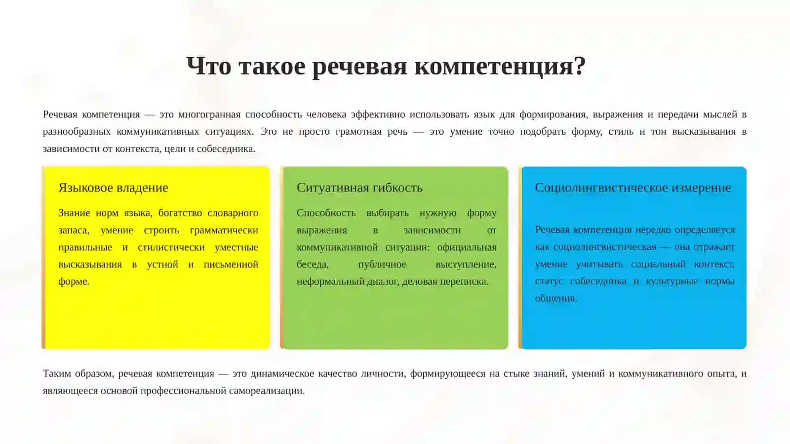 Речевая компетенция в профессиональной сфере 2