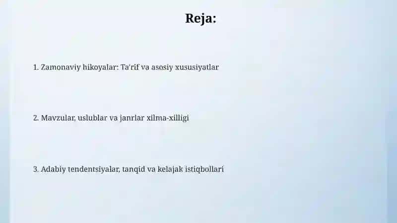 Zamonaviy hikoyalar 2