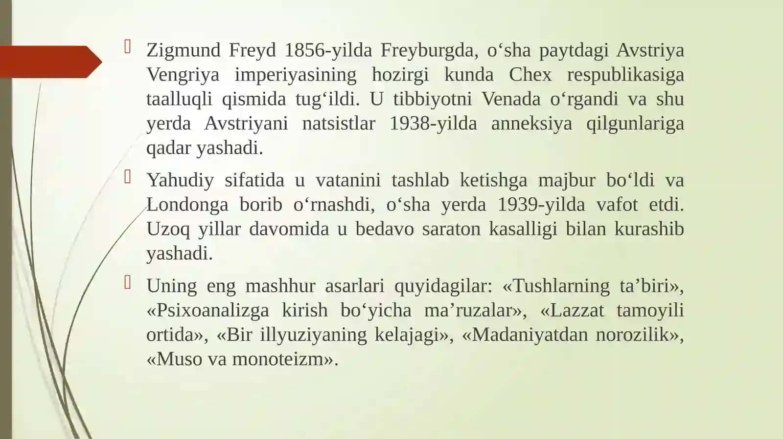 SHAXS RIVOJLANISHI SIFATIDA PSIXIK RIVOJLANISHNING PSIXOANALITIK YO‘NALISHI 2