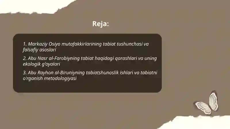 Markaziy Osiyo Mutafakkirlarining Tabiat va Uning Muhofazaligi Haqida Qarashlari Tarixi 2