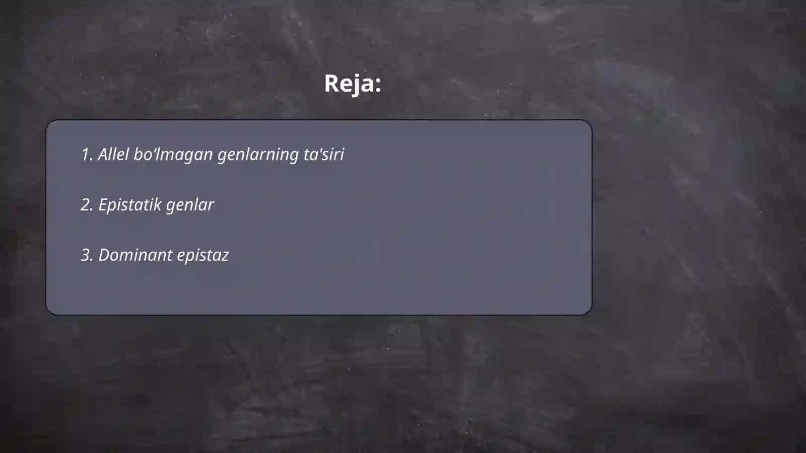 Allel bo‘lmagan genlar o‘zaro ta'sirining kombinirlangan tipida belgilarning irsiylanishi 2