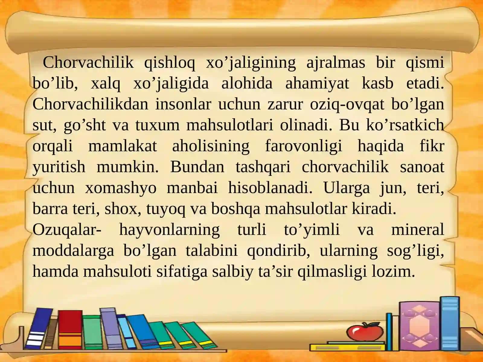 Uy hayvonlari turlari va ularni parvarish qilish texnologiyasi 2