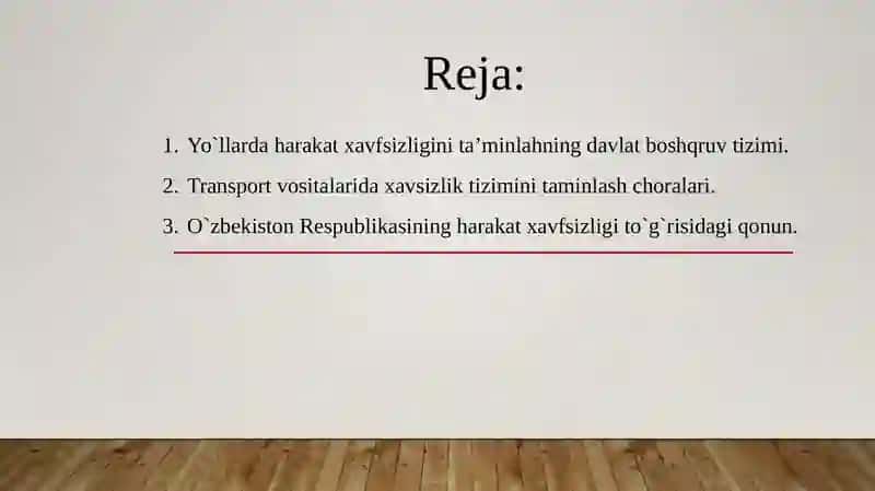 Transport vositalarida xavfsizlik tizimini ta'minlash choralari 2