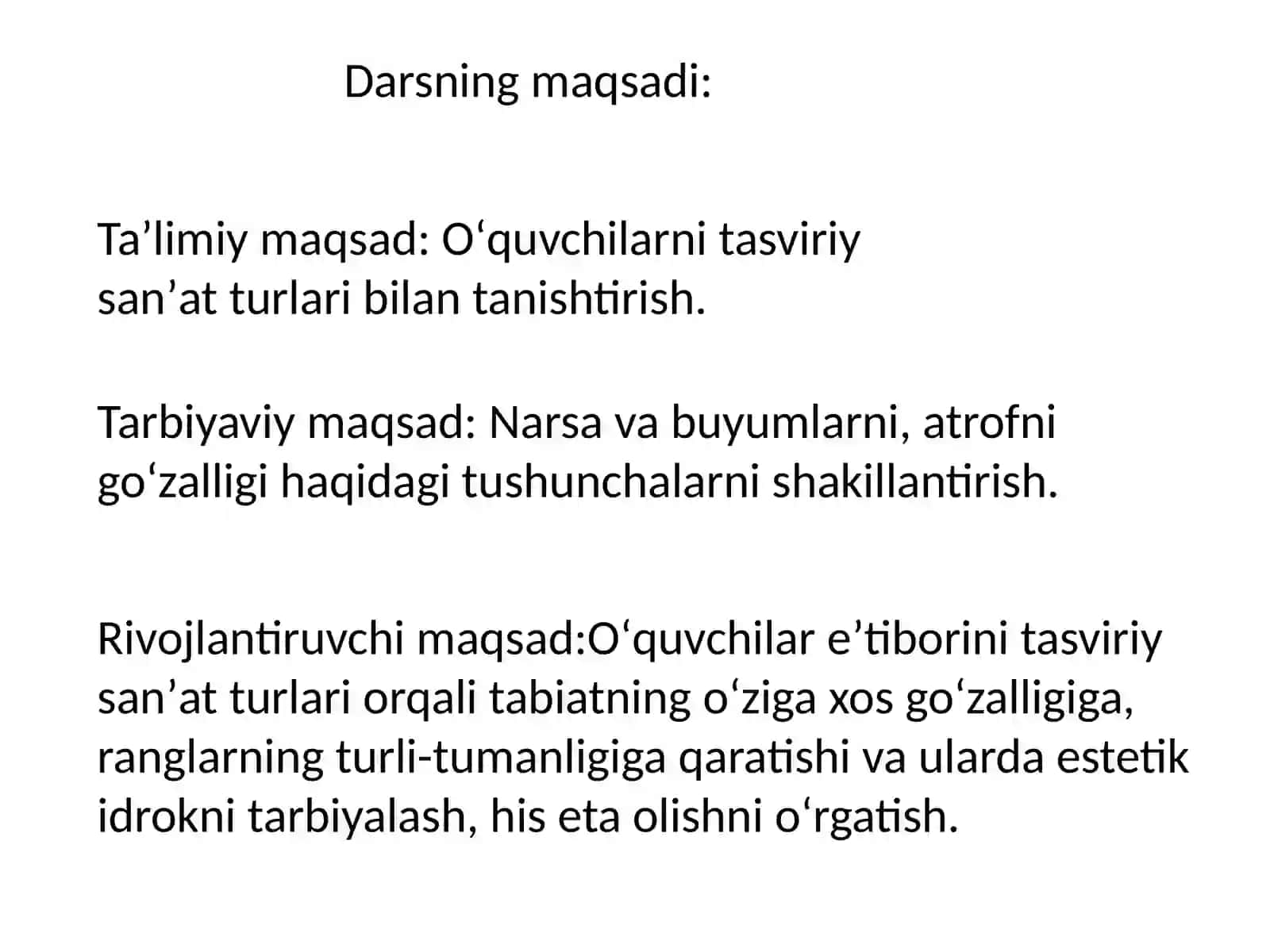 2-sinf tasviriy san'at fanidan slayd taqdimoti 2