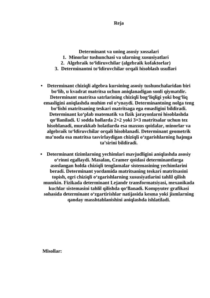 CHIZIQLI ALGEBRA 2
