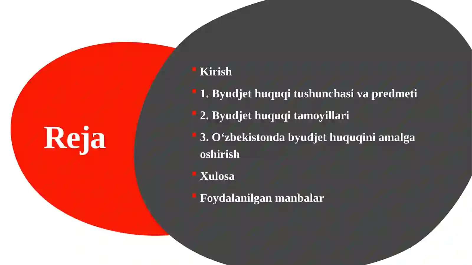 Byudjet huquqi va predmeti, byudjet huquqi tamoyillari 2