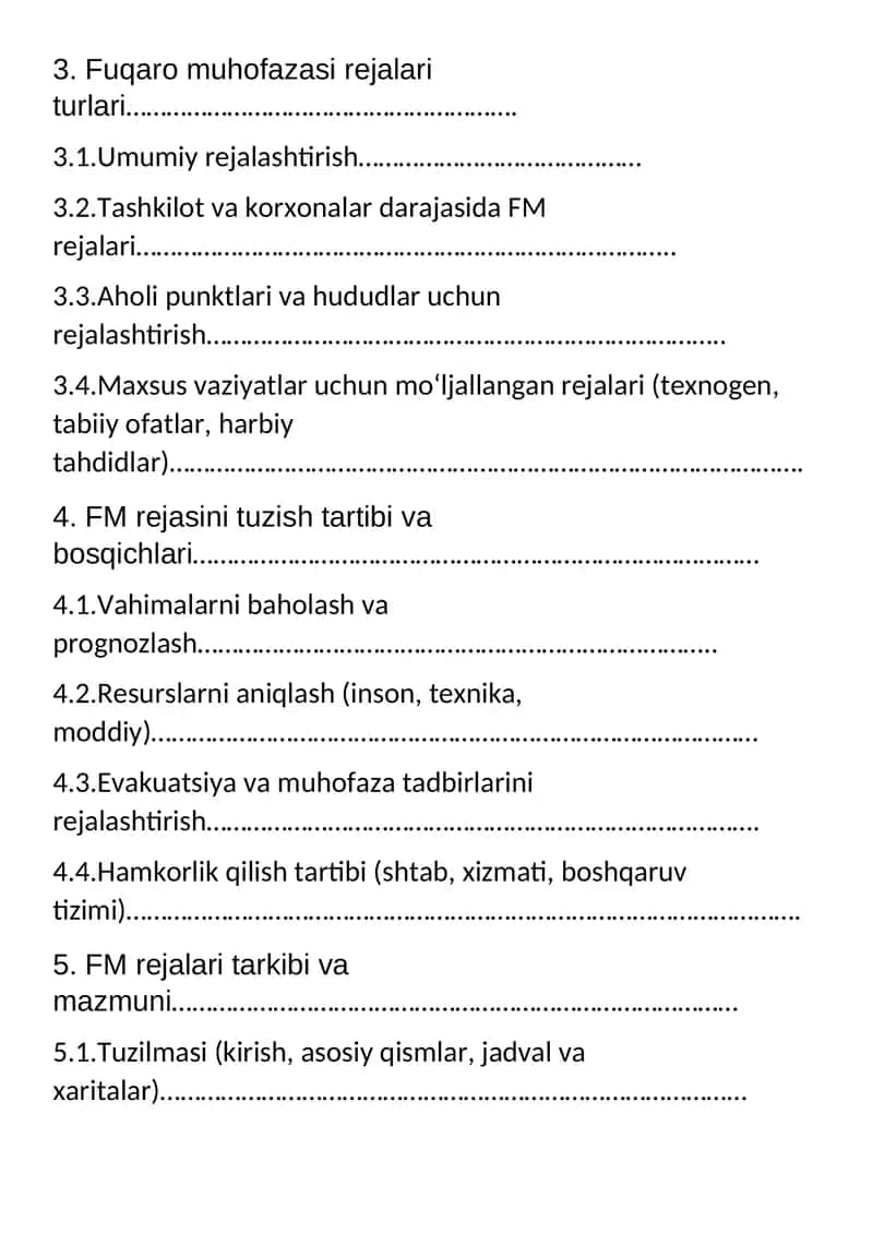 Fuqaro muhofazasi rejalari va ularni tuzish tartibi 2