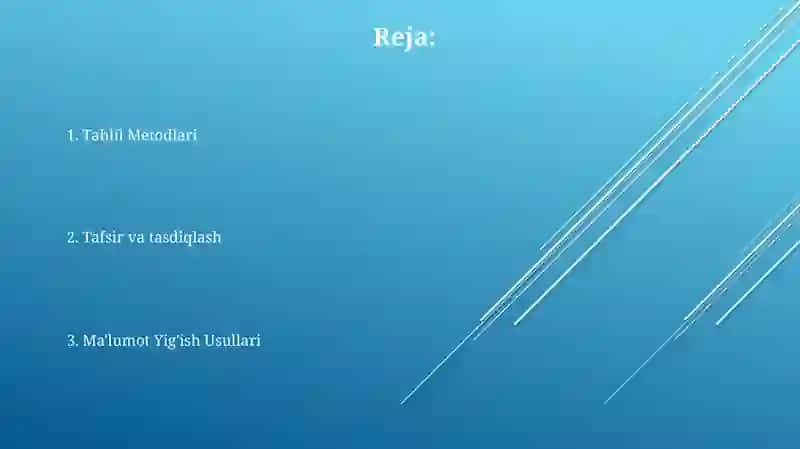 Geologiya va geomorfologiya fanlarida qoʼllaniladigan tadqiqot uslublarni taxlil qilish 2