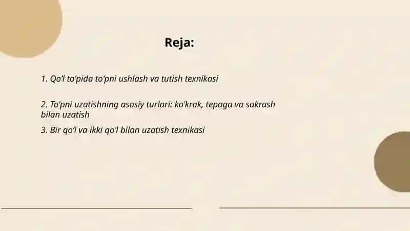 Qoʻl toʻpi oʻyinidan harakatlanish va toʻpni boshqarish texnikasini oʻrgatish 2