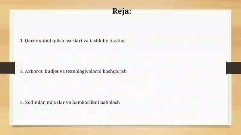 Kutubxona boshqaruvida qaror qabul qilish mexanizmlari 2