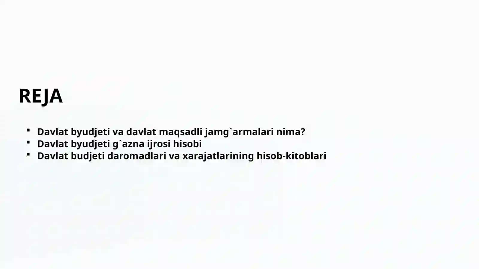 Davlat budjeti va davlat maqsadli jamg'armalari budjeti ijrosi bo'yicha budjet hisobida qo'llaniladigan hisob hujjatlari va registrlari 2