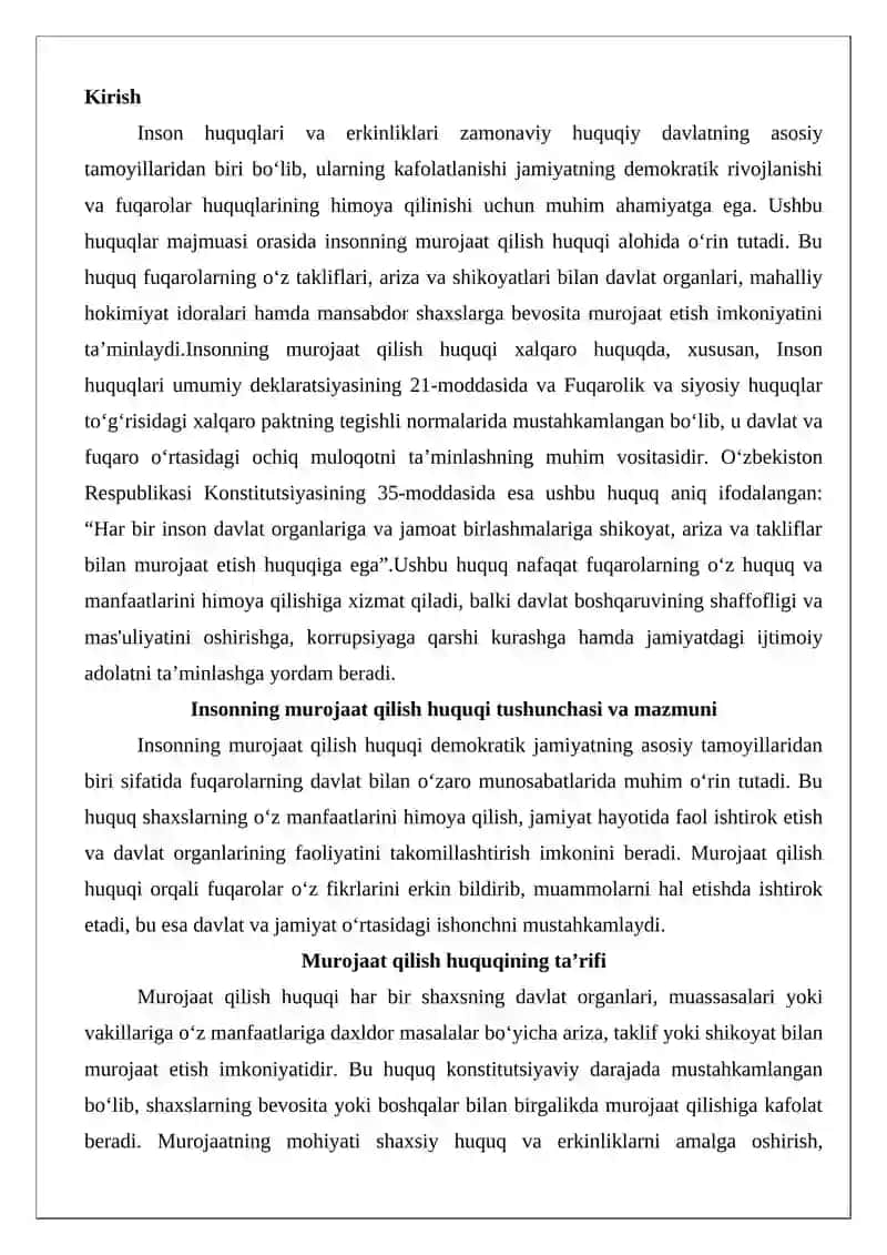 Insonning murojaat qilish huquqi tushunchasi 2