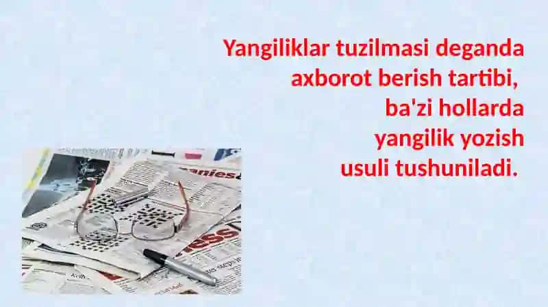 Yangiliklar tuzilmasi: xronologik shakl 2