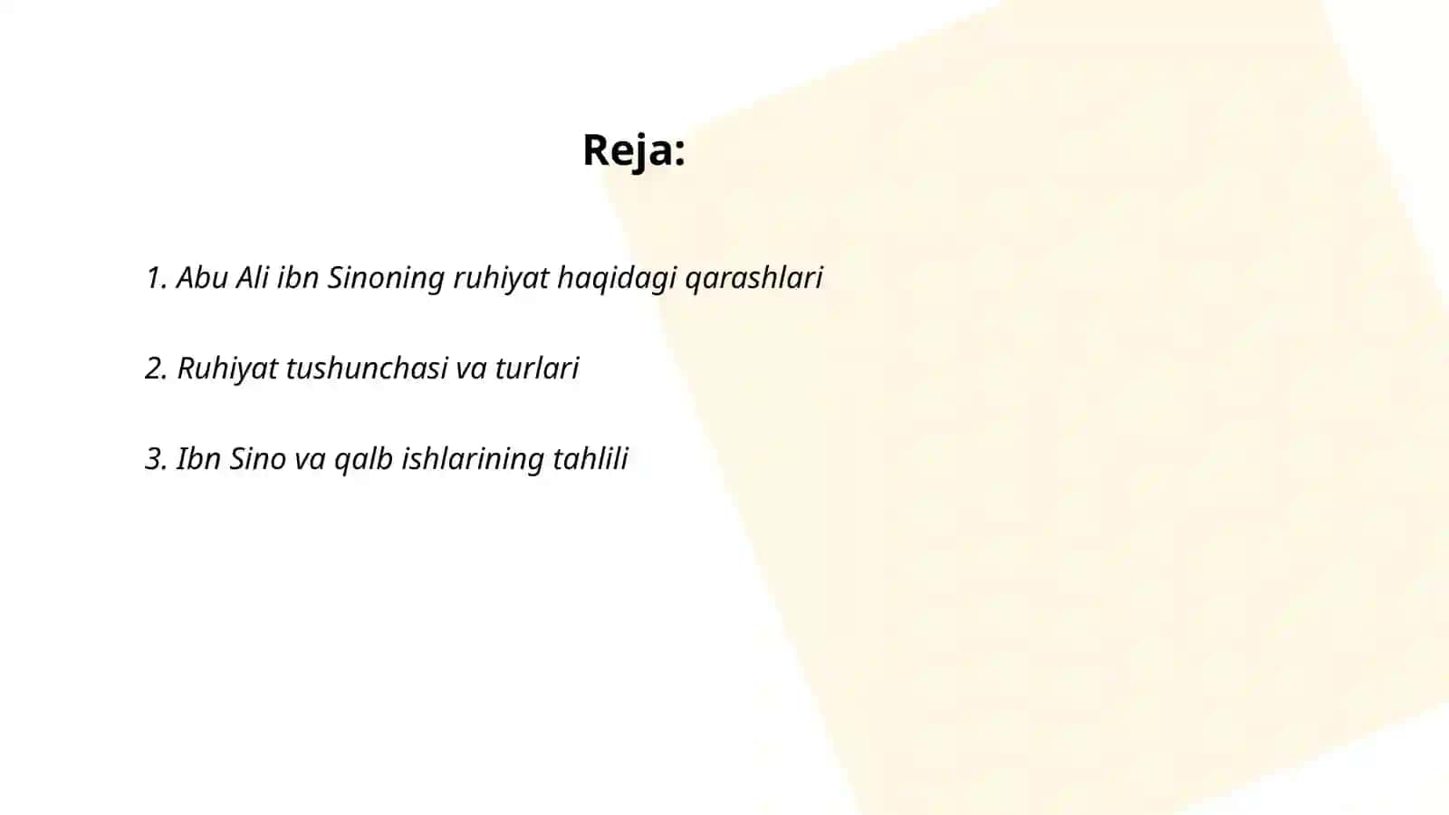 Abu Ali ibn Sino ruhiyat ilmiga doir qarashlari 2