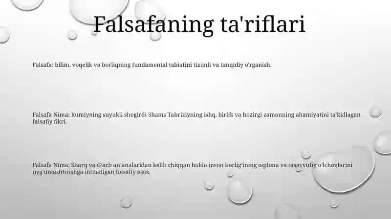 Falsafa Nima 2
