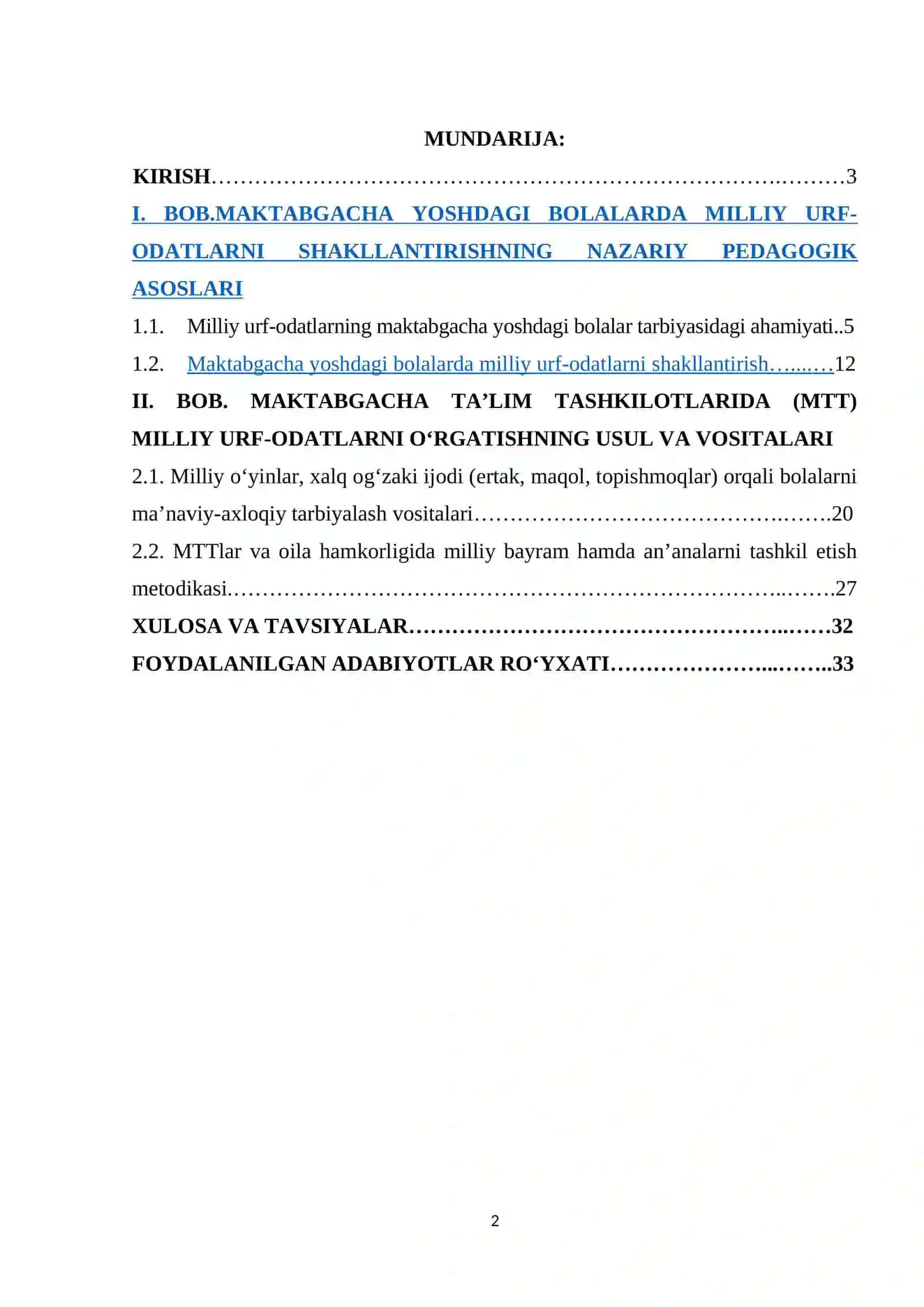 Maktabgacha ta’lim yoshidagi bolalarni barkamol qilib tarbiyalashda milliy urf-odatlardan foydalanish 2