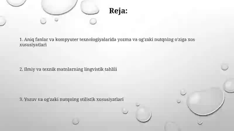 Aniq fanlar va kompyuter texnologiyalari sohalarida yozma va ogʻzaki nutqning oʻziga xosligi 2