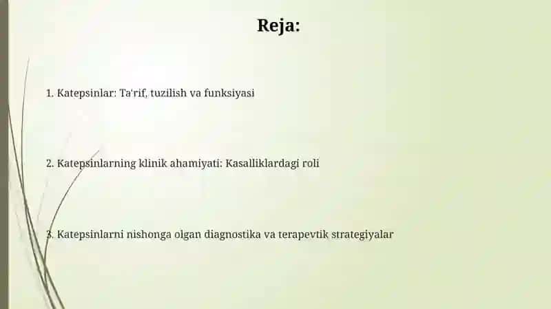 Katepsinlar va ularning kilinik ahamiyati 2