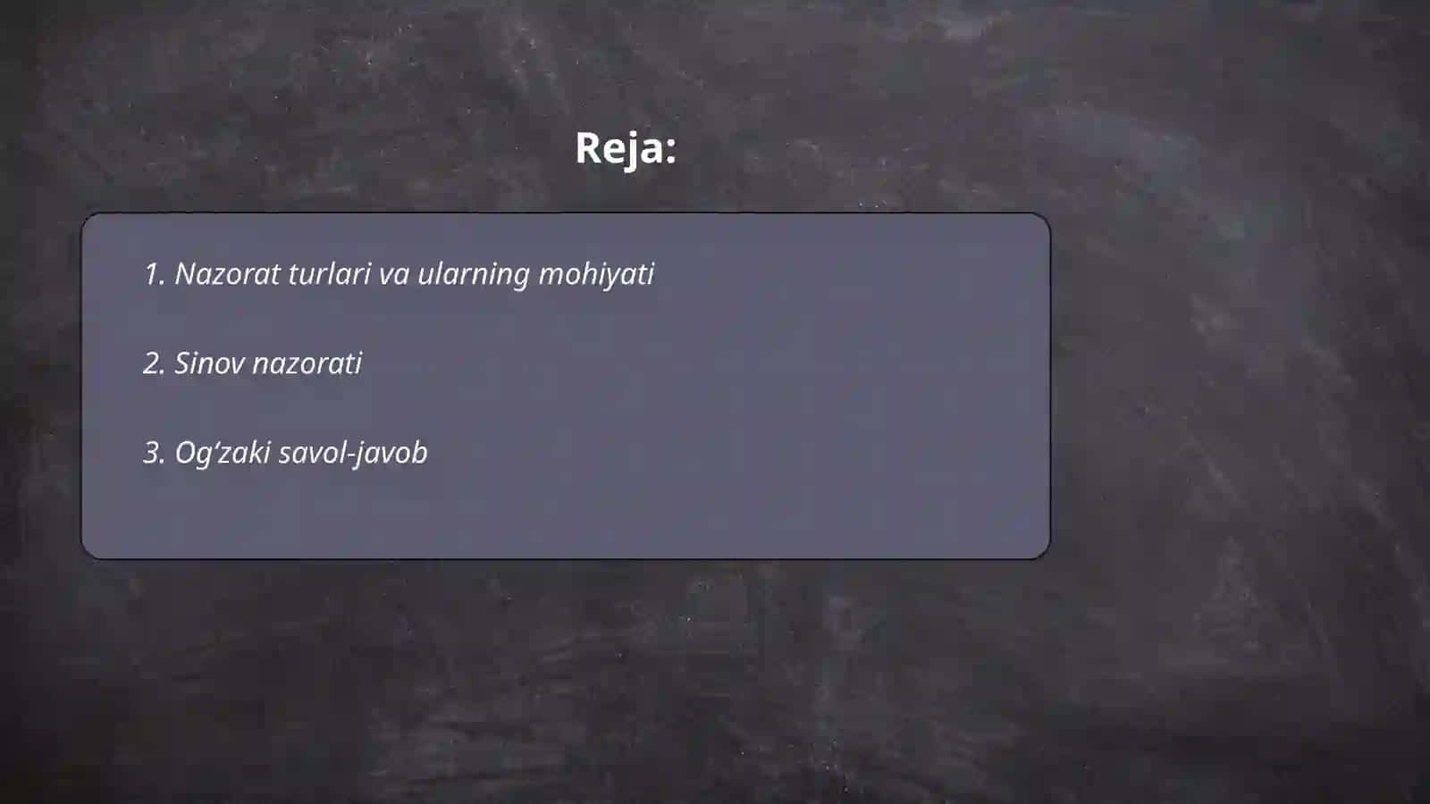 Matematika darsida nazorat turlari va ularni tashkil qilish 2