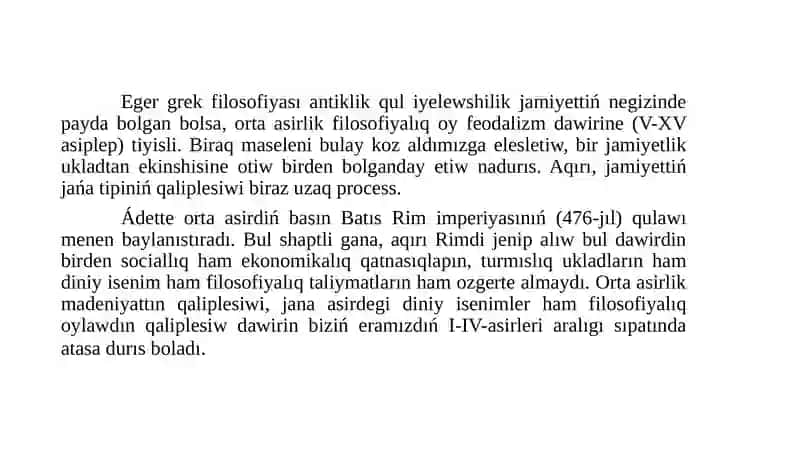 Filosofiyalıq oylaw rawajlanıwınıń tiykarǵı basqıshları 2