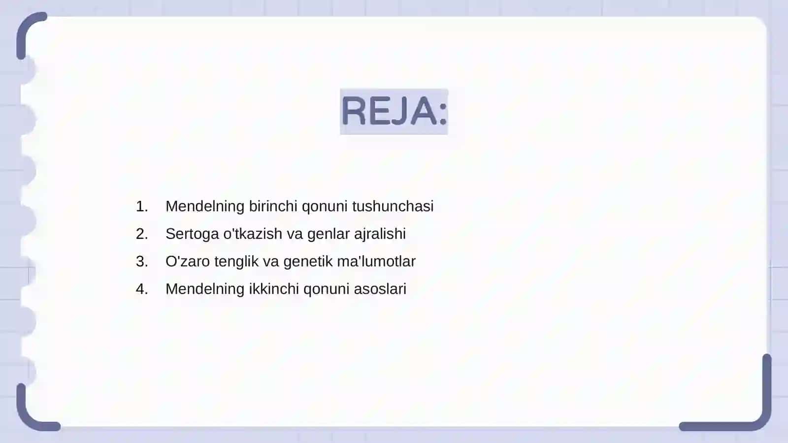 Mendelning 1,2 qonunlari. Allel genlarning o'zaro ta'siri 2