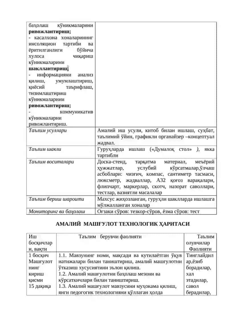 “Касалхона Хоналарининг Ёритилганлиги ва Инсоляцион Тартибини Гигиеник Баҳолаш” 2
