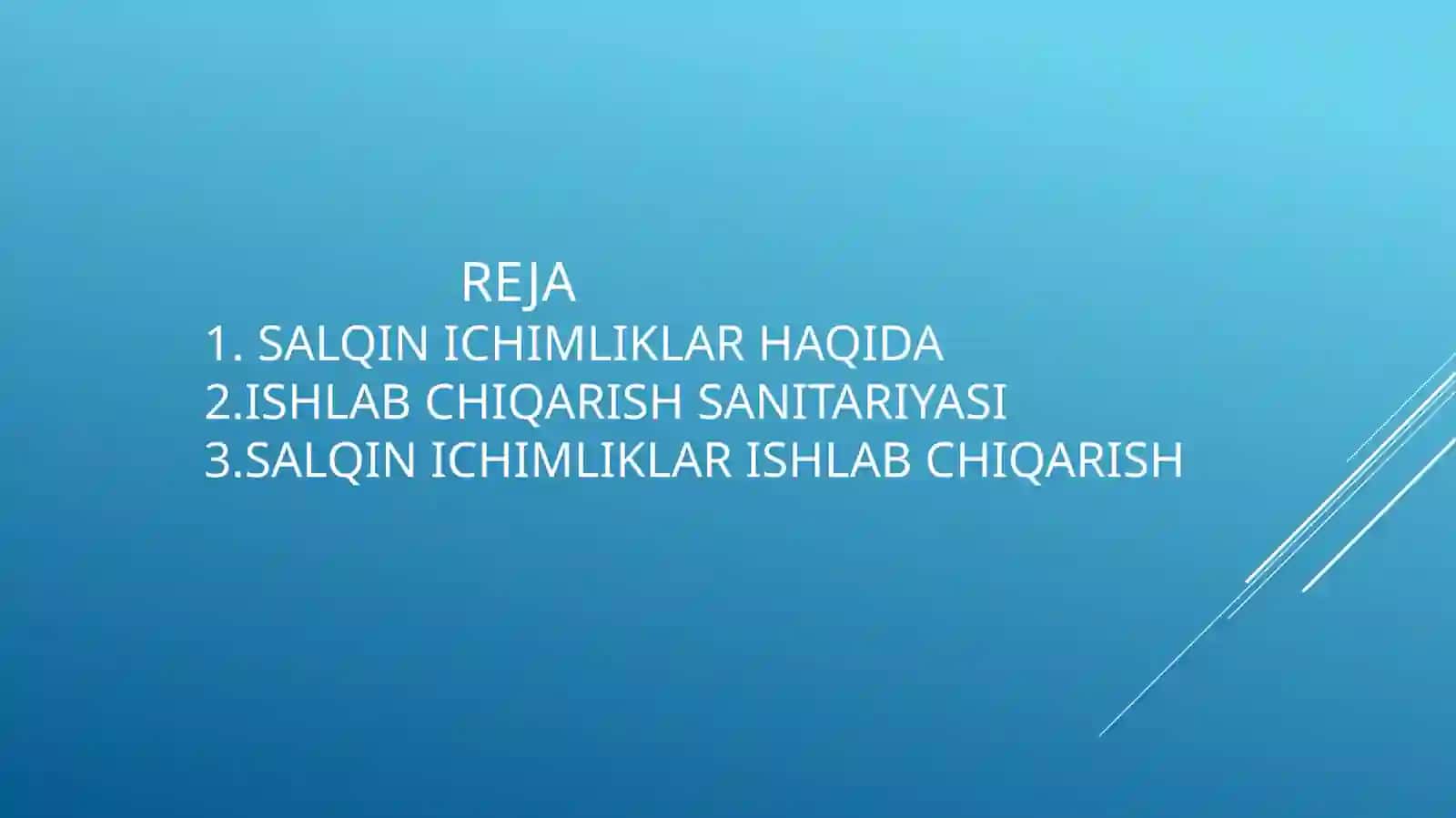 Salqin ichimliklar ishlab chiqarishda sanitariya gigiyena qoidalari 2