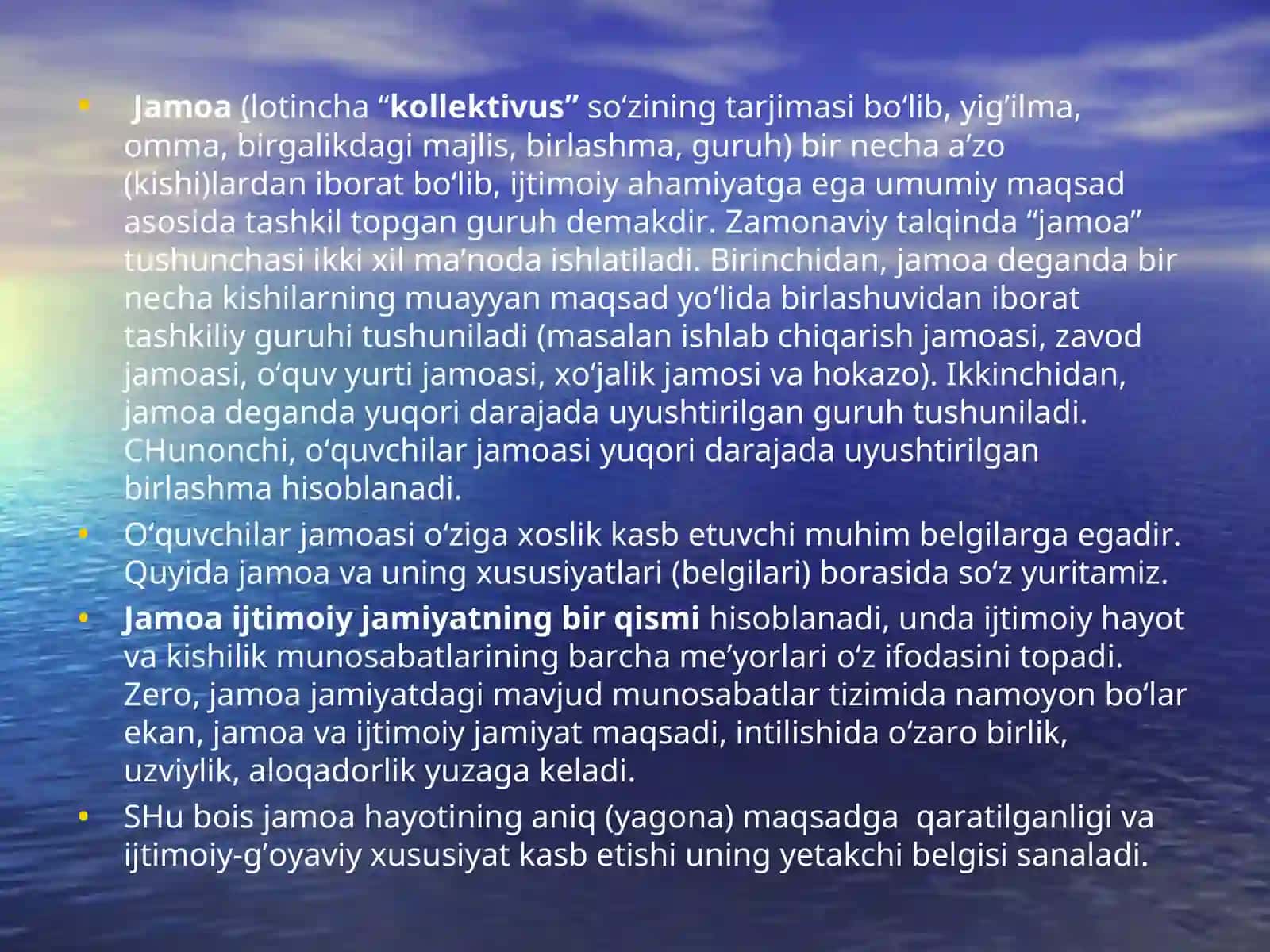 Jamoa tarbiya ob’ekti va sub’ekti sifatida 2